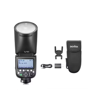 Flash pour appareil photo Top V1 Pro Speedlight TTL HSS, temps de recyclage rapide, tête ronde, lampe de modélisation LED intégrée, compatible avec Sony et Nikon