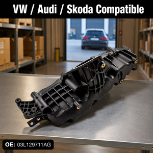 Colector de Admisión de Aire 03L129711AG 03L129711M 03L129711E para VW Audi Skoda <span class=keywords><strong>SEAT</strong></span> 2.0 <span class=keywords><strong>TDI</strong></span> con Actuador - Product Image 3
