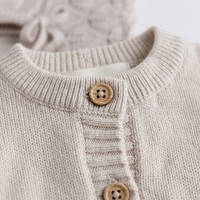 Vêtements pour bébés en gros, ensemble de couvertures pour bébés en coton biologique personnalisé, combinaison tricotée, bonnet, 3 pièces, vêtements pour nouveau-nés