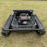 Tondeuse à gazon télécommandée tout-terrain Longjie 608-90A Chine Robot tondeuse à gazon automatique Rubbercrawler