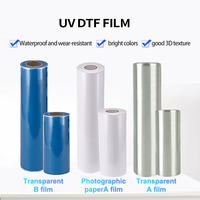 Película Adhesiva UV DTF Impermeable de 30 cm y 60 cm, Hojas de Transferencia UV, Película UV DTF para Tazas, Vasos, Bolígrafos, Copas de Vidrio