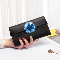 Pochette longue de luxe en cuir véritable pour femme ; Sac de soirée, portefeuille long, sac bandoulière – Vente en gros usine, personnalisation