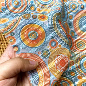 XITONG TEXTILE SUPPLIERS CLOTHING WOVEN FABRICS WHOLESALE PRINTING chiffon FABRIC WITH METALLIC FOR DRESS