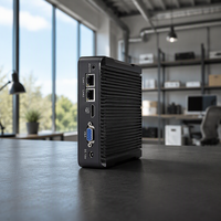 Mini PC sans ventilateur J1900 Quad Core, mini PC industriel compact VGA RS232 pour système POS