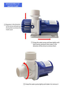 Pompe à eau <span class=keywords><strong>solaire</strong></span> silencieuse premium 12V 8000l, pompe submersible haute performance pour aquarium, micro pompe <span class=keywords><strong>solaire</strong></span> 5W DC mini ZKSJ - Product Image 2