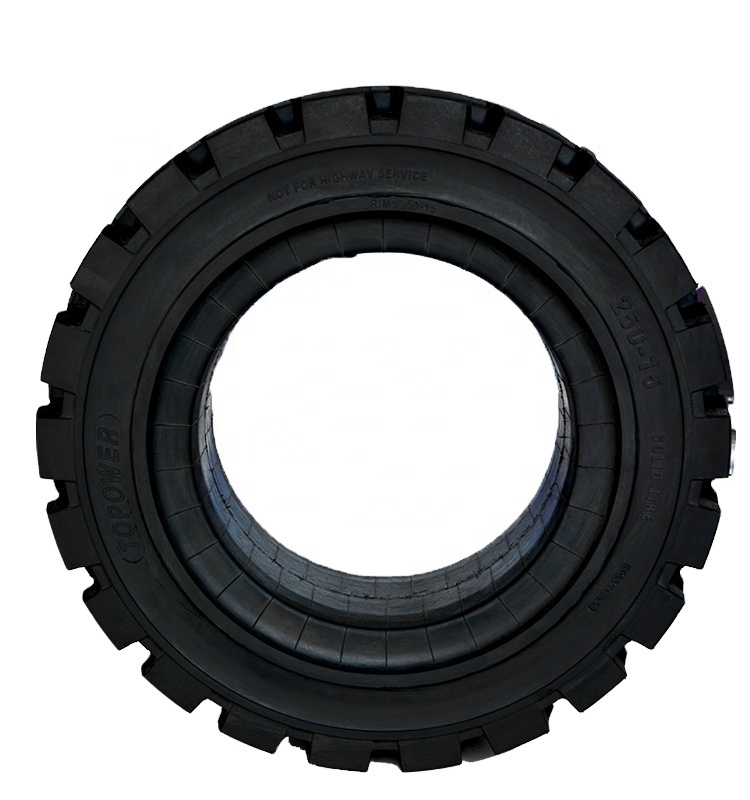 250-15 Solid Rubber Topower Tires Forklift Solid Tires Steel Ring Reinforced for Sale