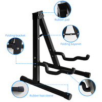 Un support de guitare compact et pliable, un support d'instrument à cordes facile à transporter, un accessoire de guitare en forme de A