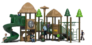 Thiên nhiên <span class=keywords><strong>Treehouse</strong></span> LLDPE chơi ngoài trời đặt trẻ em trượt sân chơi để bán gần tôi - Product Image 2