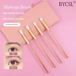 Chất lượng cao 4-mảnh Acrylic xử lý mắt khu vực bóng mắt Applicator trang điểm bàn chải thiết lập mềm Faux tóc động vật trang điểm công cụ làm đẹp - Product Image 3