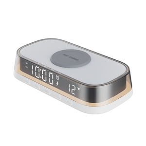 Dispositivo de Ayuda para Dormir, Máquina de Ruido Blanco con Cargador Inalámbrico, Luz Nocturna LED de Colores, Altavoz Bluetooth, Reloj <span class=keywords><strong>Despertador</strong></span> - Product Image 3