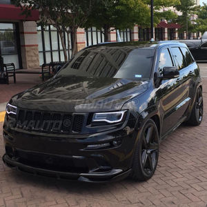 3 Piezas para Jeep Grand Cherokee SRT 2012-2016 SRT8, Alerón Delantero para Parachoques, Estilo Fibra de Carbono, Kit de Carrocería Blanco y Rojo - Product Image 3