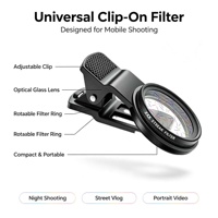 Filtre UV à rayures arc-en-ciel en verre 52 mm, cadre en aluminium étanche avec clip universel pour téléphone pour la photographie DSLR