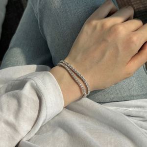 Dylam High Jewelry 925 Sterling Silver 3mm D Color VVS1 Moissanite Stones Tennis <b>Bangle</b> & <b>Bracelets</b> Women Tennis <b>Bracelets</b> Jewel - Product Image 4