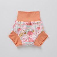 Pantalon de natation en coton imprimé pour bébé de 8 cm Pantalon taille haute pour bébé Pantalon d'entraînement respirant en éponge de bambou à absorption rapide pour bébé