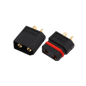 Conector XT60EW-M/XT60EW-F Impermeable y Montable, Color Negro, con Orificio para Tornillo Chapado en Oro, Enchufe de 3.5mm para Batería LiPo RC - Product Image 2