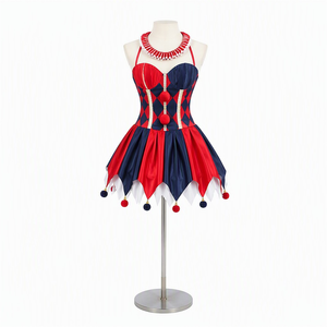 Ensemble de costumes d'Halloween pour femmes, 4 styles, robe de fête fantaisie de bouffon, chapeur, nonne, sorcière, tenue de cosplay pour adultes - Product Image 4