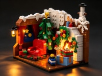 Blocs de construction de maison de Noël, modèle en briques, kit de jouets pour enfants, ensembles DIY, collection personnalisée, décoration de présentation, cadeau de vacances