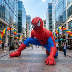 Maßgefertigtes Riesiges <span class=keywords><strong>Spiderman</strong></span> Aufblasbares Ballon-Charaktermodell für Themenparty-Dekorationen Werbe-Aufblasartikel - Product Image 6
