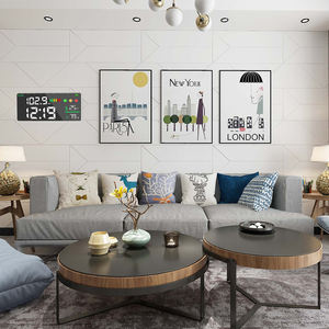 Sonmètre <span class=keywords><strong>mural</strong></span> avec horloge, mesure du bruit de 30 à 130 dBA avec alarme, détecteur de capteur de niveau sonore LED - Product Image 6