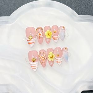<span class=keywords><strong>Ongles</strong></span> à presser <span class=keywords><strong>Hailey</strong></span> <span class=keywords><strong>Bieber</strong></span>, poudre miroir laser, effet œil de chat 3D sculpté, vente en gros, <span class=keywords><strong>ongles</strong></span> à presser faits à la main - Product Image 6