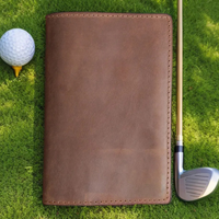 Porta Scorecard da Golf con Porta Penna, Elegante Libro di Registrazione in Pelle PU per Allenatori, Classico Registratore di Punteggio per Campi da Golf