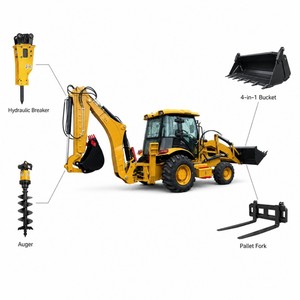 <span class=keywords><strong>Mini</strong></span>-chargeuse-pelleteuse 4x4 à roues, moteur diesel 75 kW, pompe à moteur haute efficacité, roulement d'engrenage - Product Image 2