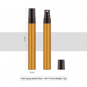 Bouteille de parfum en verre ambré 10ML avec LOGO personnalisé atomiseur vide rechargeable avec capuchon de pulvérisation beau conteneur de cosmétiques - Product Image 6