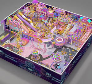 Neon Candy Futuristischer Indoor-Spielplatz-Set Abenteuerpark Buntes Bällebad Rutschen Interaktive Spielstrukturen Metall Kunststoff - Product Image 6
