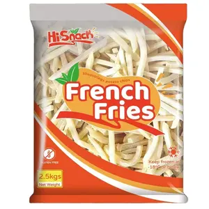 Frites surgelées 3/8 de haute qualité avec pommes de terre fraîches de saison, certifiées BRC,HACCP, CASHER, HAHAL.