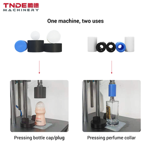 Offres Spéciales <span class=keywords><strong>2022</strong></span> Machine de bouchon de presse pneumatique Machine de mandrin de couvercle Machine de capsulage de pressage de collier de bouteille de parfum semi-automatique - Product Image 2