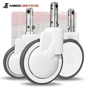 Medical <span class=keywords><strong>Castor</strong></span> Wheel Central Control Lock Rollen Krankenhaus bett ausrüstung Silent Stem Caster TPR 5 "6" Zoll Twin Swivel Ruedas - Product Image 1