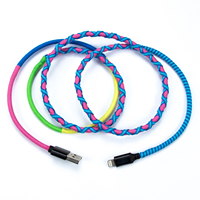 Kabel USB Desain Terbaru 2025, Stylish, Pengisian Cepat USB-A untuk iPhone, Bersertifikasi MFi, Konduktor Tembaga Murni Berlapis Nilon, 1M/2M