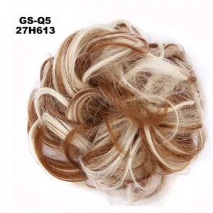 Anna Belle Haarknot Bruin/Rood Krullend Hair Extensions Scrunchie Haaraccessoires Voor Vrouwen