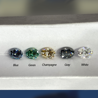 Moissanite Champagne de 3*4mm à 10*14mm, taille ovale, VVS, pierre synthétique, couleur champagne, taille ovale