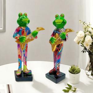 Adorno de Rana con Banda de Transferencia, Decoración Moderna para el Hogar, Mueble de TV, Alféizar de Ventana, Adorno Decorativo de Resina - Product Image 1
