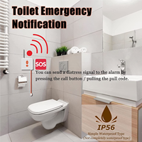 Bouton d'appel intelligent sans fil pour soignant, alerte de vibration pour les personnes âgées/patients/personnes handicapées à domicile, 1 récepteur au poignet