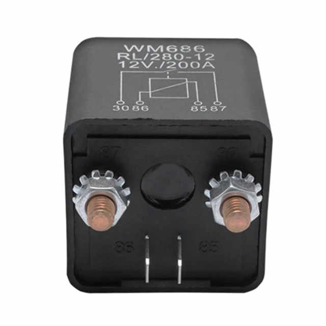 Start Relay, WM686 100A DC 12V 4-Pin Relay Normal Open Heavy Duty Arrancador de arranque para la batería de control ON/OFF RL / 180 para grúas pequeñas, cosechadora de trigo Start Relay, WM686 100A DC 12V 4-Pin Relay Normal Open Heavy Duty Arrancador de arranque para la batería de control ON/OFF RL / 180 para grúas pequeñas, cosechadora de trigo