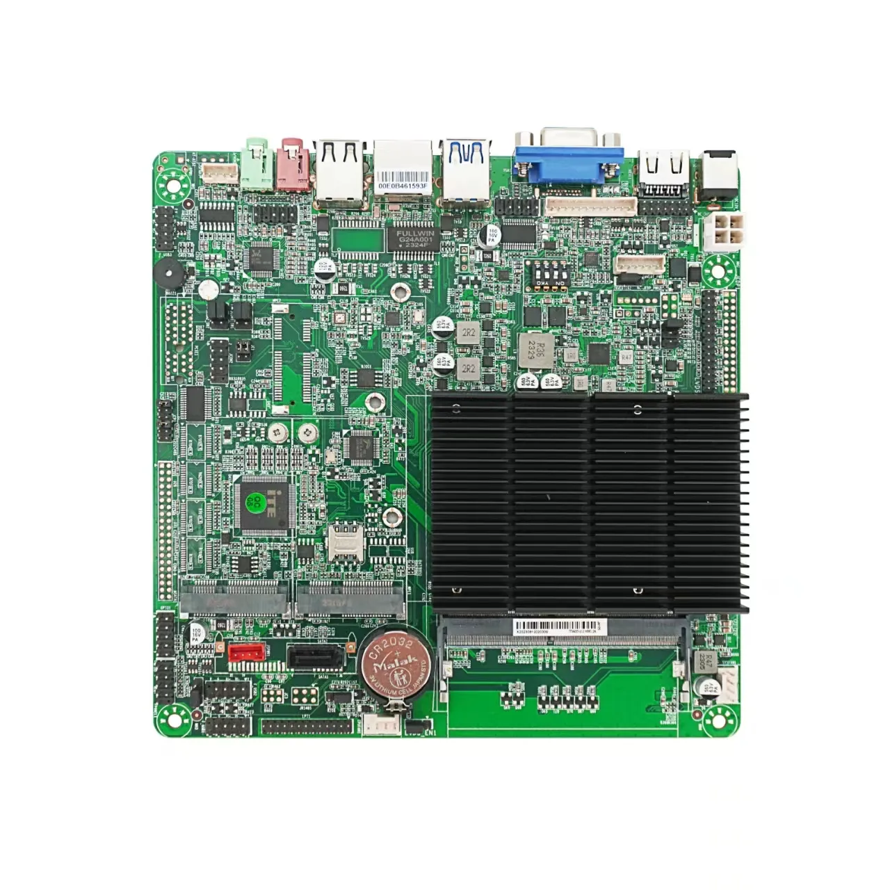 Placa-mãe Quad Core J4125 DDR4 Thin Mini ITX 1 * LAN Placa principal industrial sem ventilador Dual COM Suporte 4K Display