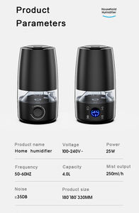 Household Appliances 3 Levels Mist Ultrasonic Humidifier with 8H <strong>Timer</strong> - Product Image 6