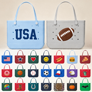 Custom Printing Durable Lightweight EVA Tote Bag Waterproof Beach Bag Full Pattern Logo <b>Large</b> Capacity OEM Wholesale Shopping - Product Image 1