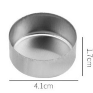 Pot à bougie en métal, diamètre 4,1 cm, hauteur 1,7 cm, recyclable, pour la fabrication de bougies - Product Image 1