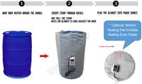 Enveloppe chauffante pour fût de 200 litres à température personnalisable, rendement thermique stable pour la fusion de cire et de paraffine
