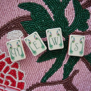 Jeu de tuiles de mahjong en opale rose nacré, acrylique, luxe, 160 tuiles, ensemble américain avec <span class=keywords><strong>beau</strong></span> bambou mahjong - Product Image 6