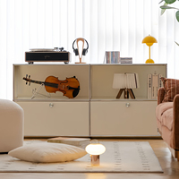 Buffet moderne en acier inoxydable vintage modulaire combinaison libre armoire salon chambre coffre de rangement meubles de maison