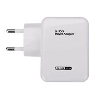 Adaptateur de chargeur de voyage 5V 3A Plat 4-USB 20W Hub de chargeur mural avec prises UK & AU 220V 110V Chargeur multi-ports