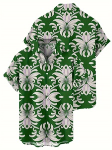 Ngắn Tay Áo Giản Dị Nút Xuống Nhiệt Đới Bãi Biển Áo Sơ Mi Người Đàn Ông Của Hawaii Áo Sơ Mi - Product Image 4