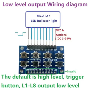Eletechsup KC13A08, placa de botón disparador de 8 teclas, módulo de teclado para PLC MCU AVR ARM LED Breadboard electrónico DIY - Product Image 2