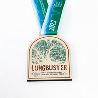 Médaille de Marathon Personnalisée en Bois Transparent Gravée à la Main, Durable, pour Fabricants et Grossistes