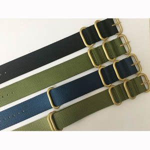 สายนาฬิกาไนล่อนแข็งพร้อมห่วงทองเหลืองสายนาฬิกาจากโรงงานสายรัดผ้าใบ - Product Image 6