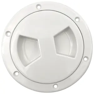 Boat Hatch Black/White ABS Plastic Round Non-skid Deck Inspection Hatch With Detachable Cover